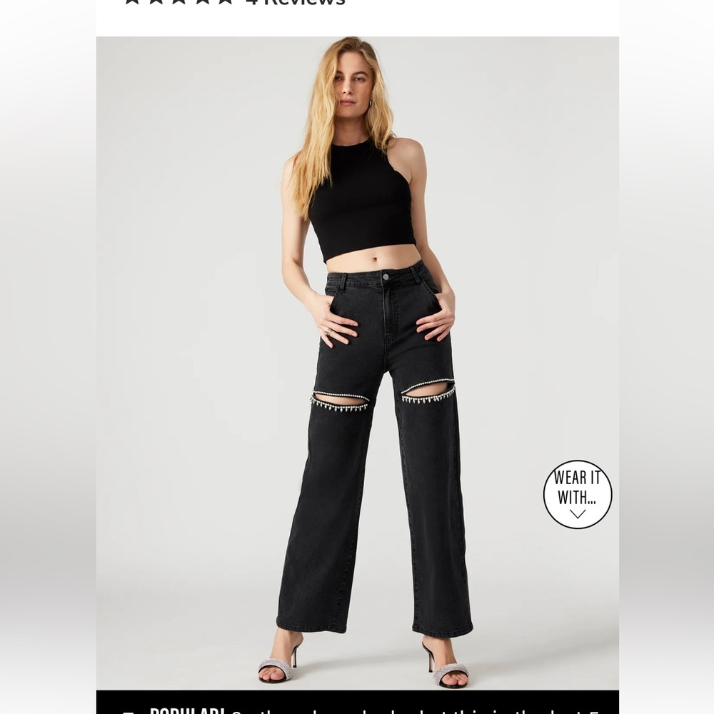 Steve Madden Taylor Bedazzled Jeans (black)